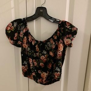 Floral Rose Crop Top